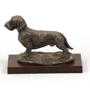 Jamnik szorstkowłosy figurka na drewnie Art-Dog